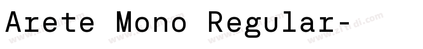 Arete Mono Regular字体转换